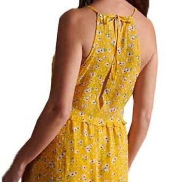 Superdry Womens Margaux Maxi Dress, All Over Floral Print, Yellow Floral Size 8 - Picture 4 of 4